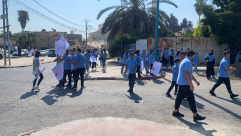  اللد: طلاب مدرسة سانت جورج يُنظمون وقفة احتجاجية ضد العنف